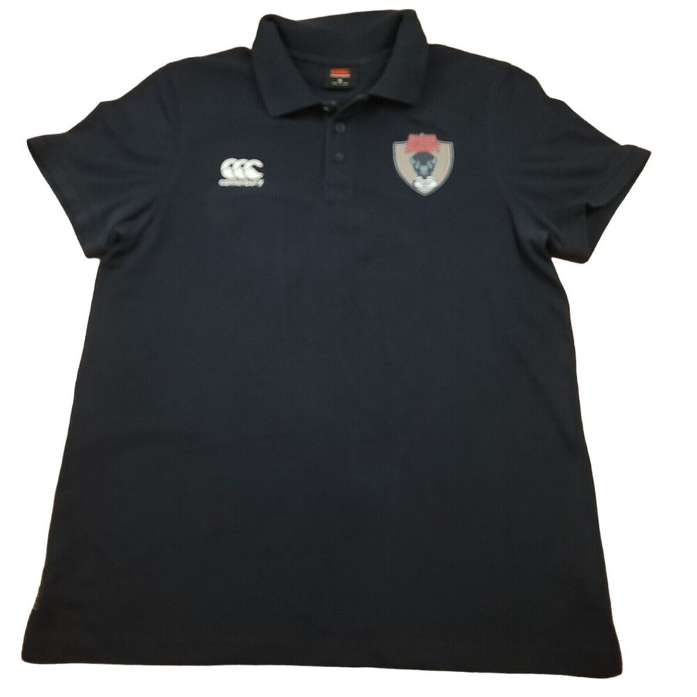 Canterbury Of New Zealand Mens M Shirt‎ Bison Rugby Navy Jersey Polo